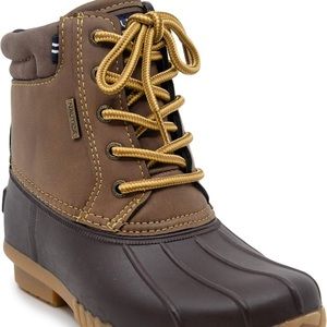 Nautica Kids Channing Youth Waterproof Insulated Duck Boot Winter Shoe-Brown